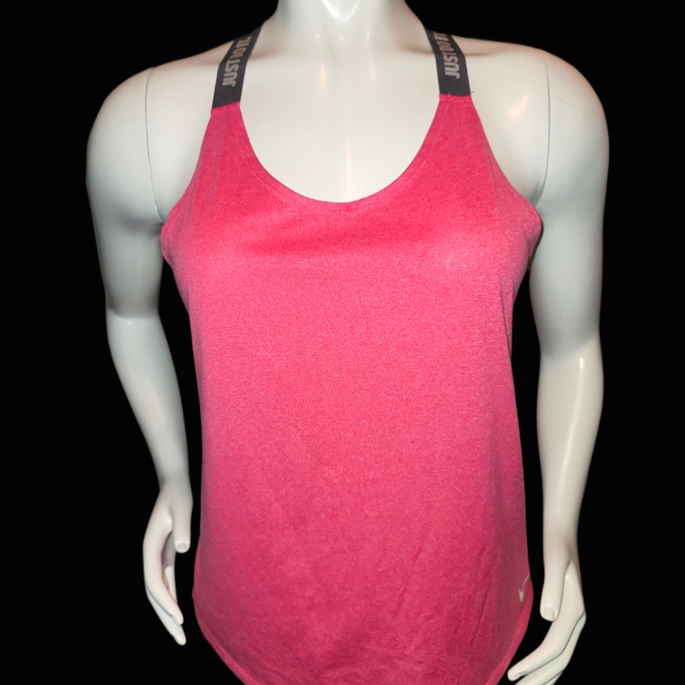 Nike Dri Fit Elastika Training Tank Top Women Size S Logo Straps T Back